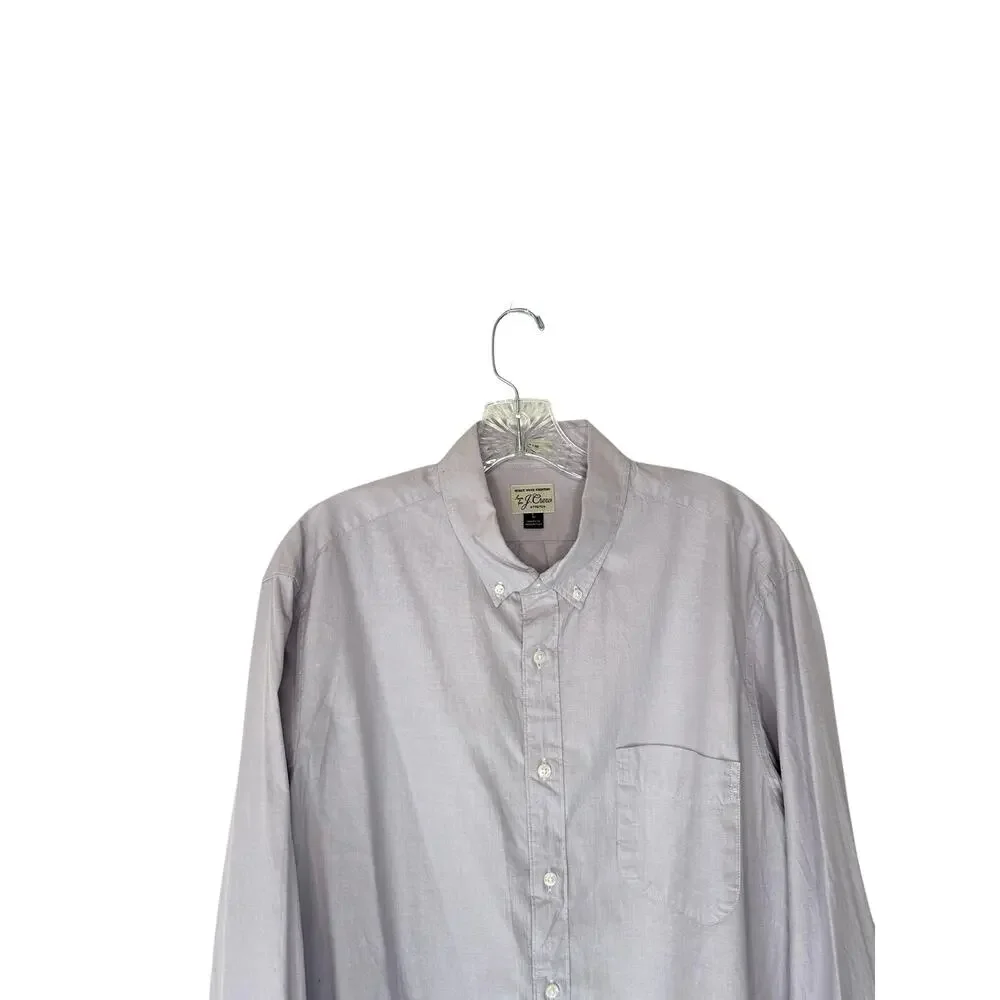 J.Crew Men's Purple Basic Work Office‎ Slim Fit Button Down Shirt Size Large